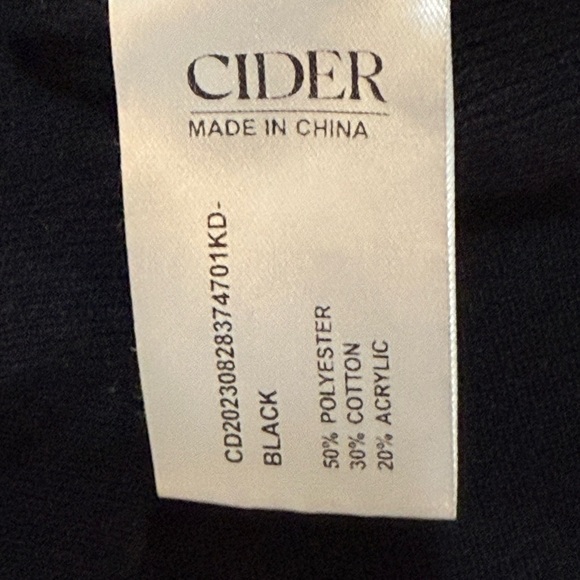 Cider Black Knit Dress no size listed but like sz L - Picture 3 of 3